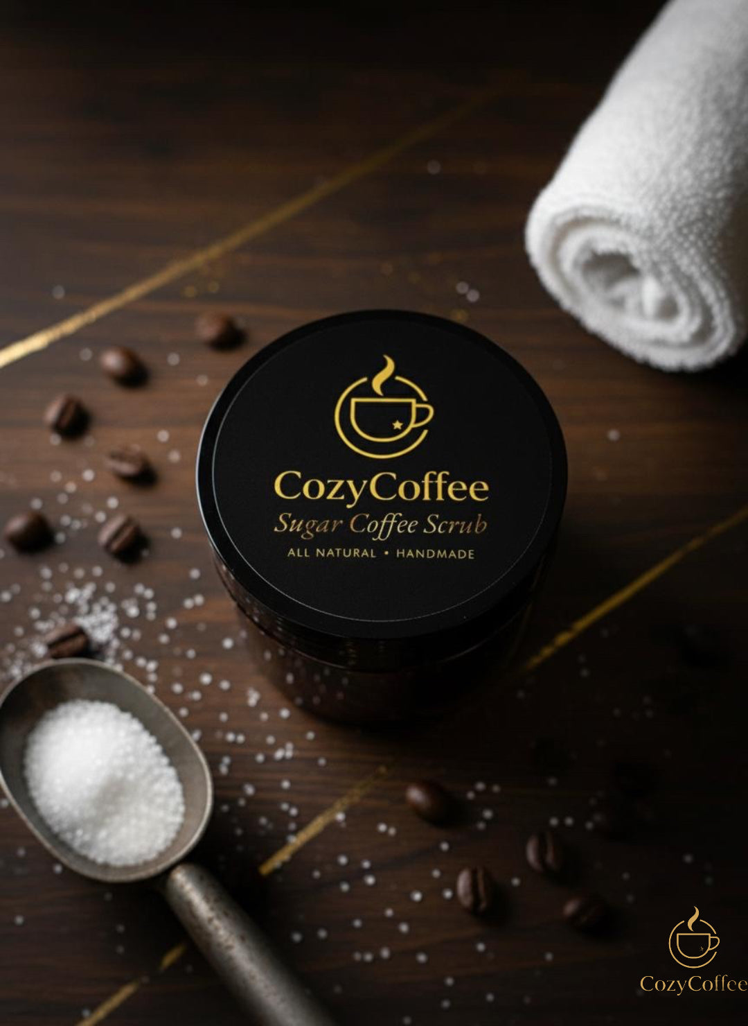 CozyCoffee Sugar Coffee Scrub – All Natural • Handmade
