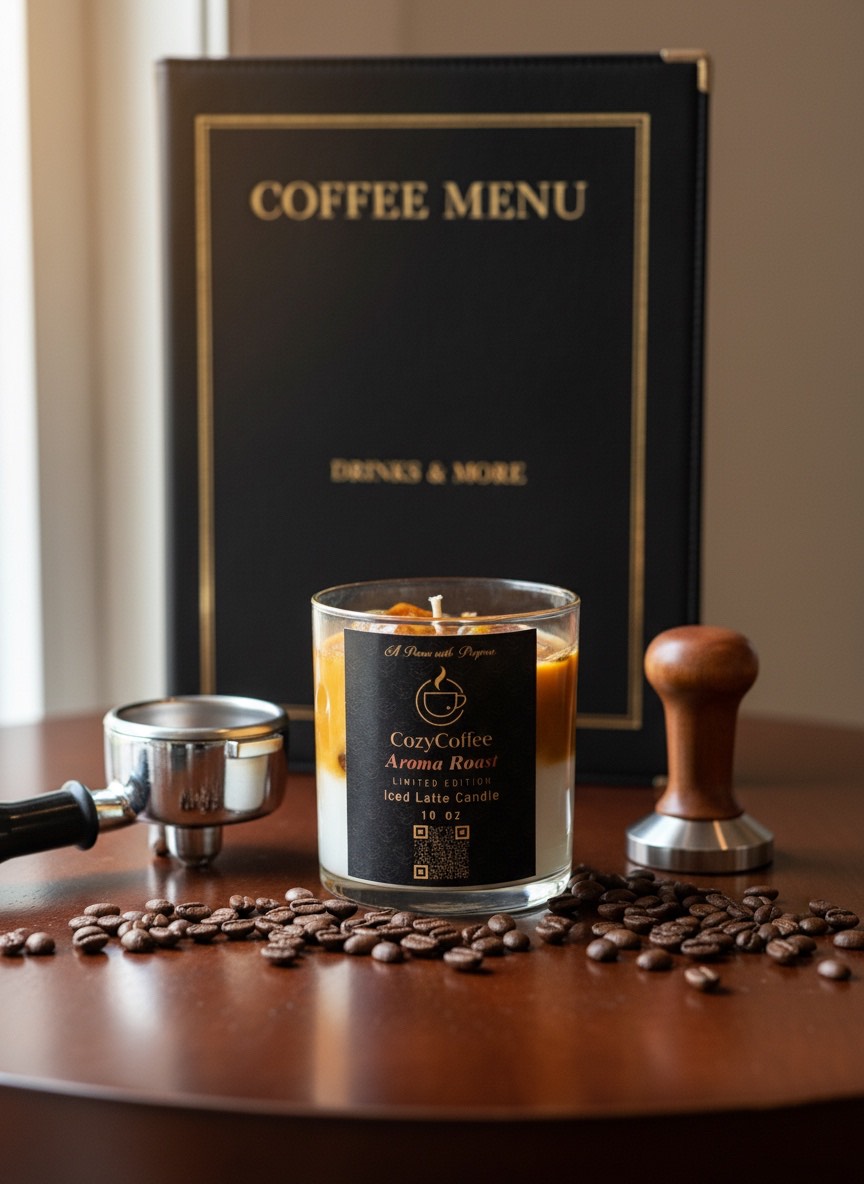 CozyCoffee Aroma Roast Iced Latte candle