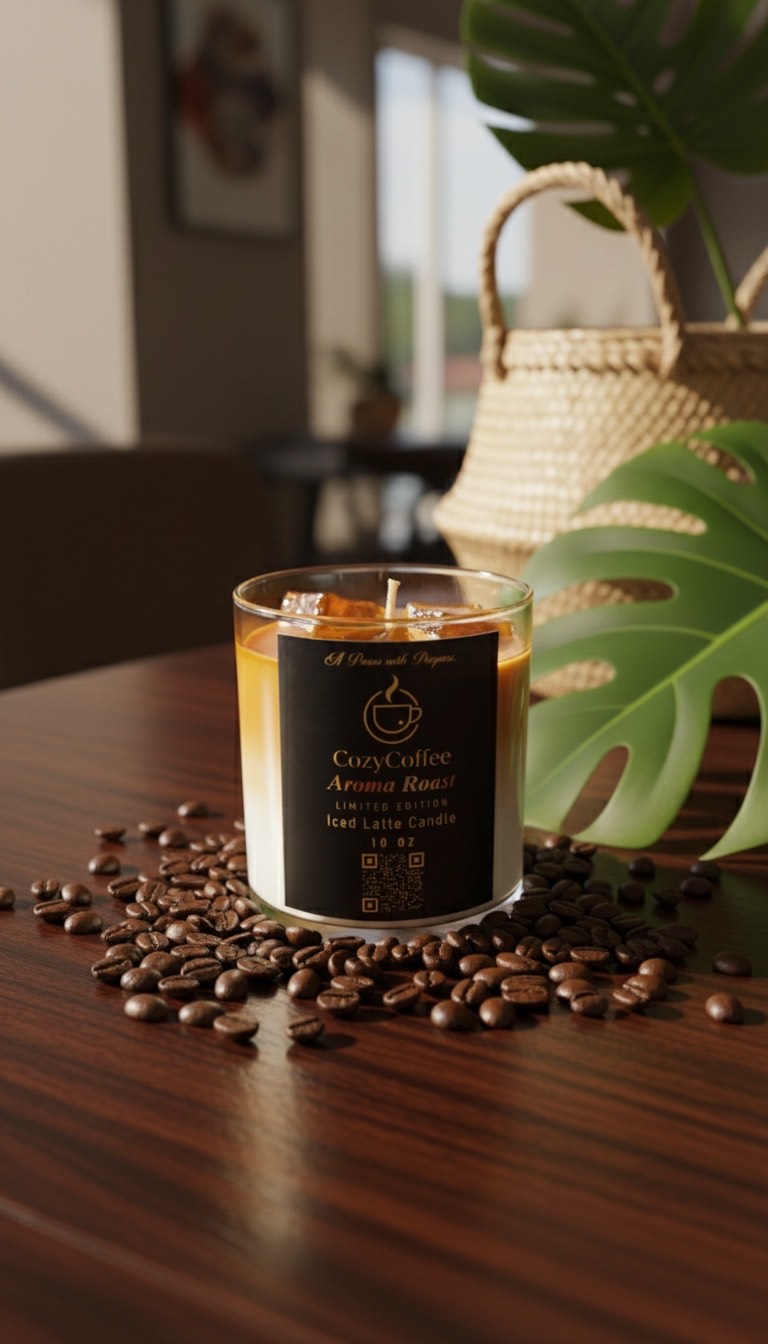 CozyCoffee Aroma Roast Iced Latte candle